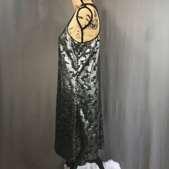 Metallic Sequined CharcoaL Coctail/Occasion Dress - Picture 2 of 12